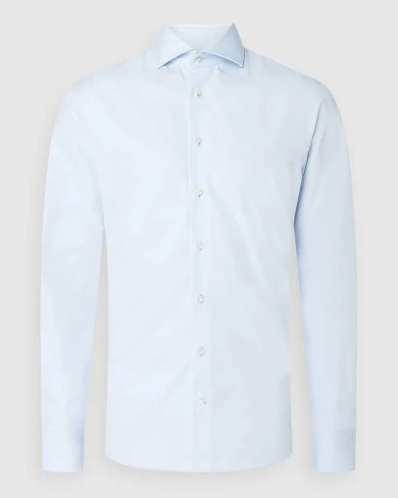 Profuomo Regular Fit Business-Hemd aus Twill Bleu