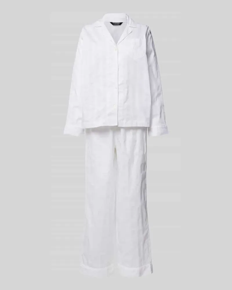 Ralph Lauren Pyjama mit Logo-Stitching Weiss