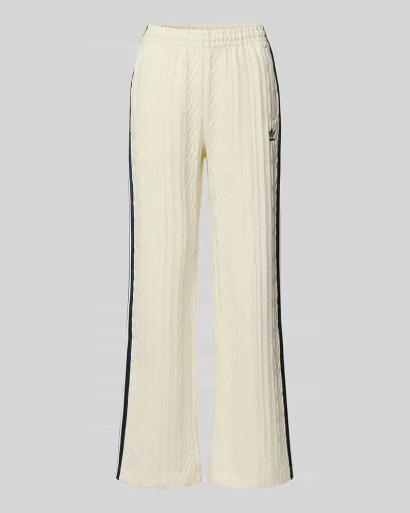 adidas Loose Fit Strickhose aus Viskose-Mix Ecru