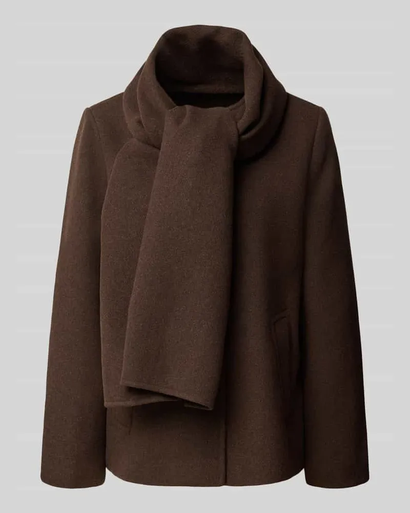 Vero Moda Regular Fit Kurzmantel mit Schalkragen Modell 'UNALAURA Schoko