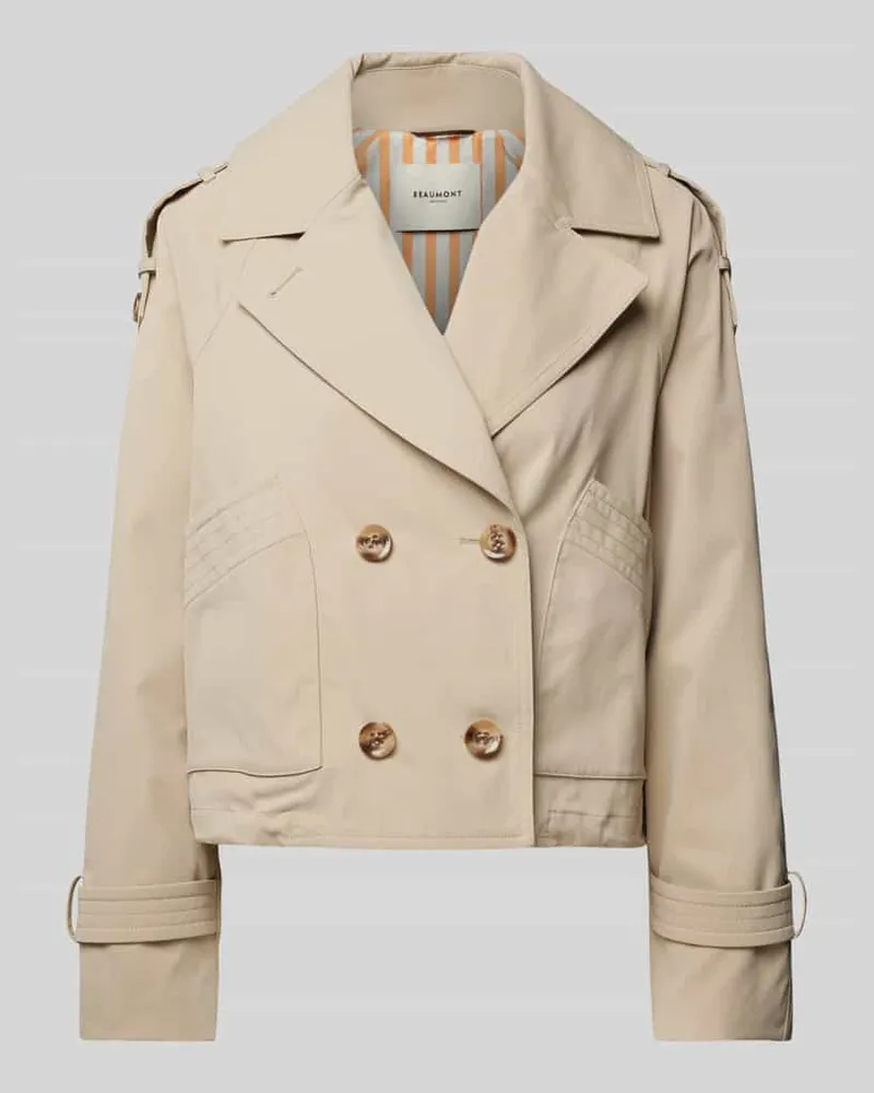 Beaumont Amsterdam Trenchcoat mit aufgesetzten Taschen Modell 'GRACY Beige