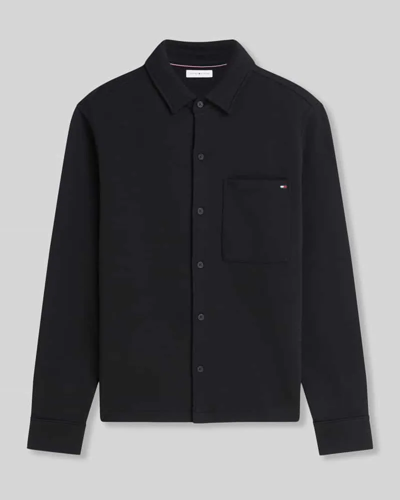 Tommy Hilfiger Regulat Fit Hemdjacke aus reiner Baumwolle Black