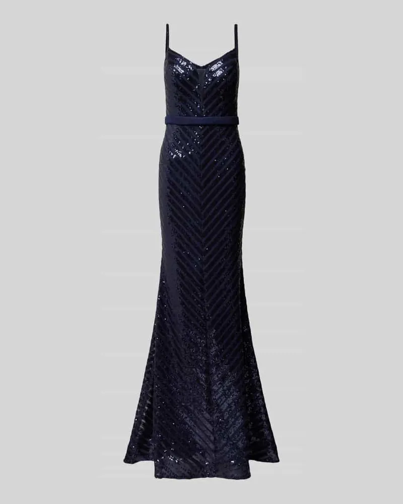 TROYDEN Abendkleid mit Herz-Ausschnitt Marine