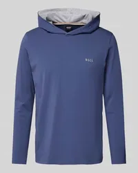 HUGO BOSS Longsleeve mit Kapuze Jeansblau