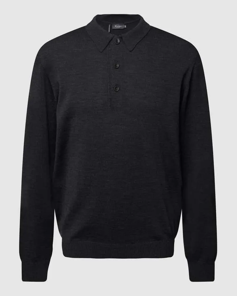 Maerz Strickpullover aus reiner Schurwolle Anthrazit
