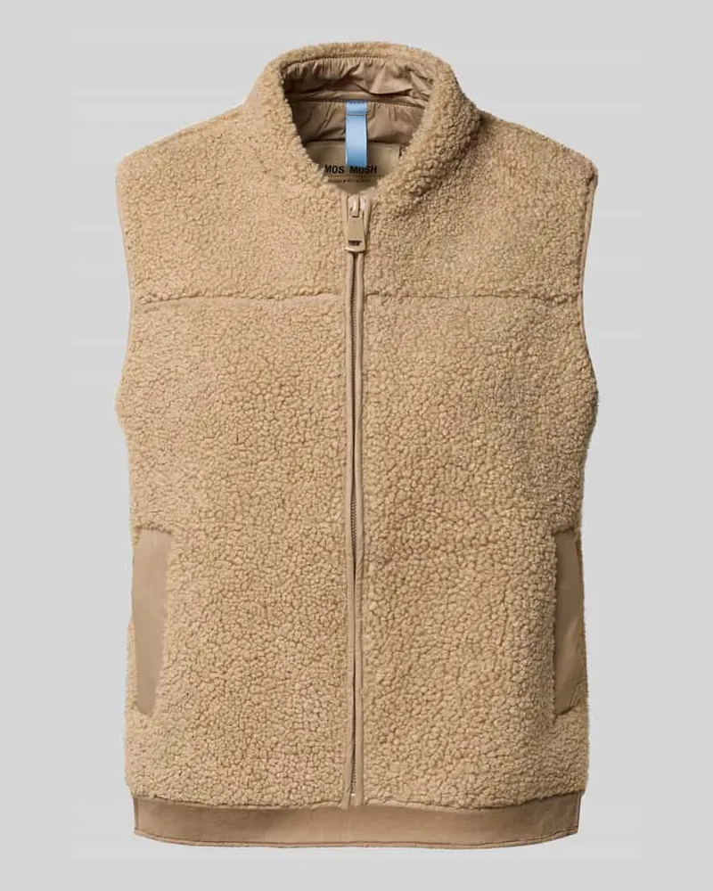Mos Mosh Weste aus Teddyfell mit Eingrifftaschen Modell 'Rowe Beige