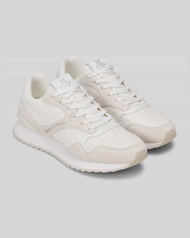 Marc O'Polo Low Top Sneaker aus Leder und recyceltem Polyester Modell 'MAXIMA Offwhite