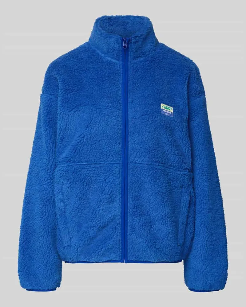 American Vintage Jacke aus Teddyfell Modell 'HOKTOWN Dunkelblau