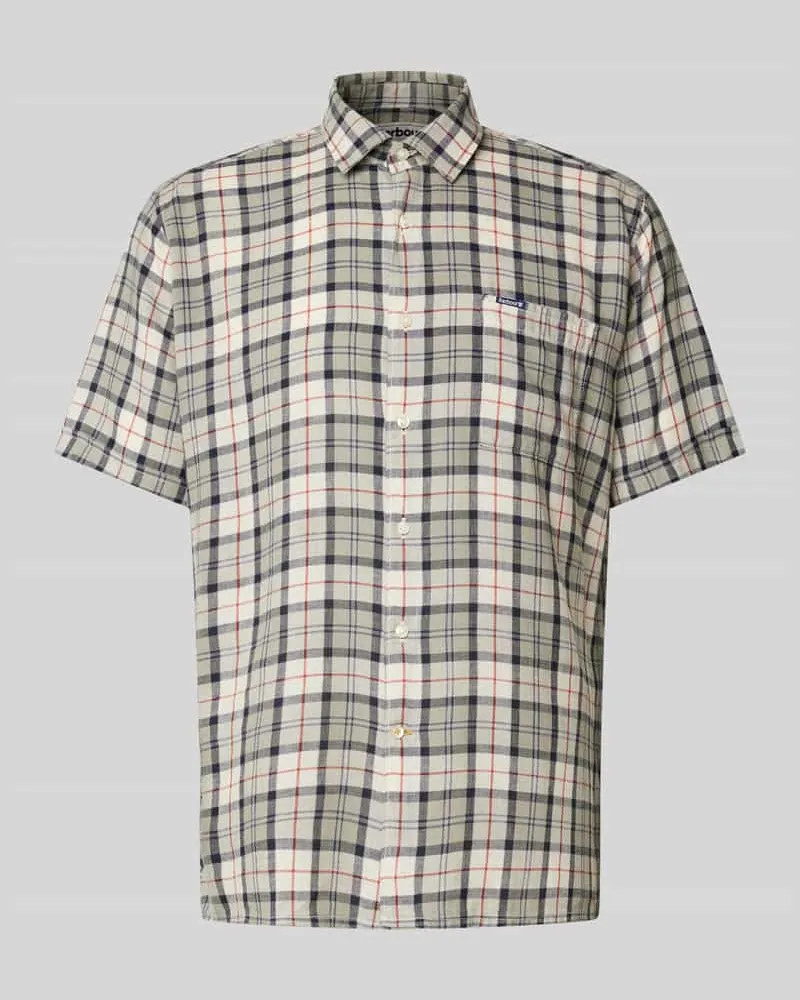 Barbour Freizeithemd mit Knopfleiste Oliv