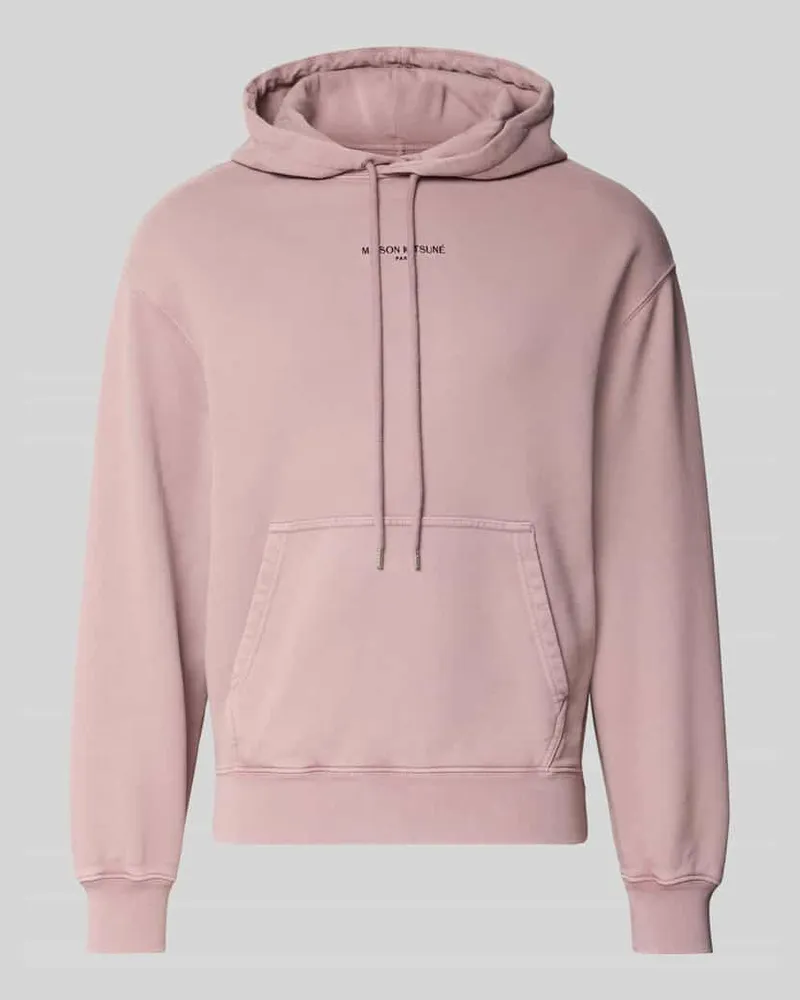 Kitsuné Hoodie aus Baumwoll-Mix Lavender