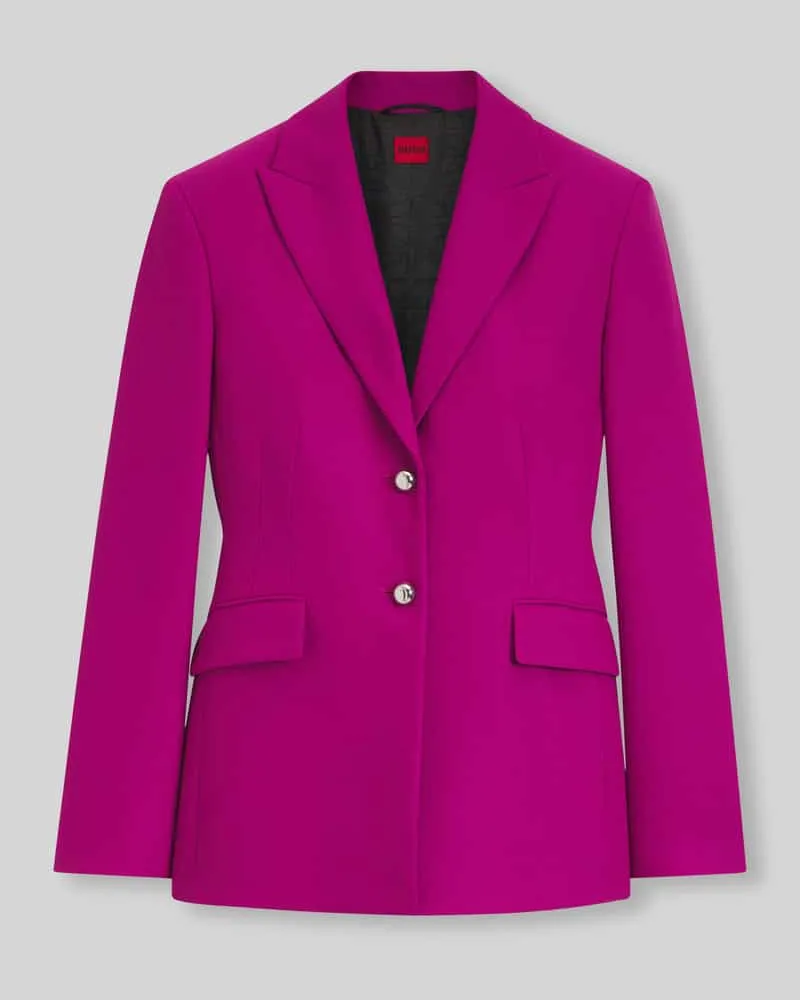 HUGO BOSS Regular Fit Longblazer mit Viskose-Anteil Modell 'Asmalla Pink
