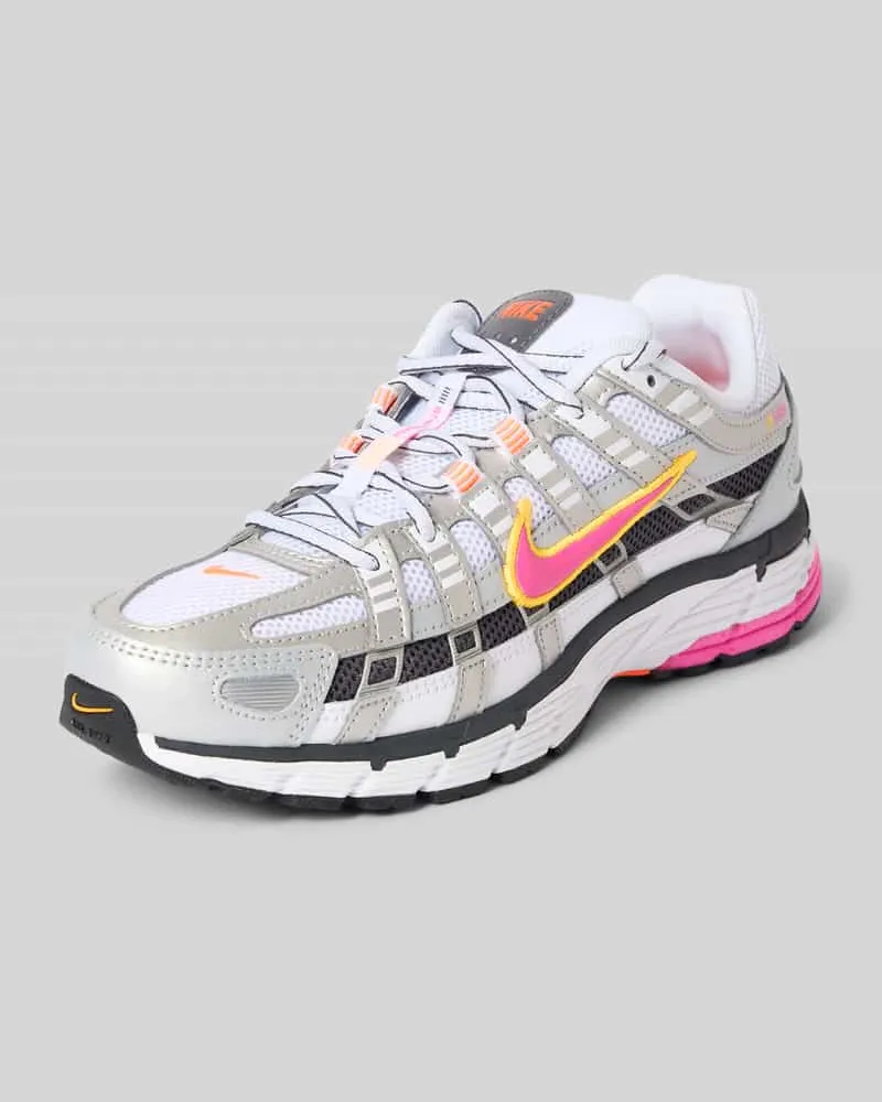 Nike Sneaker mit Logo-Patch Modell 'P-6000 Weiss
