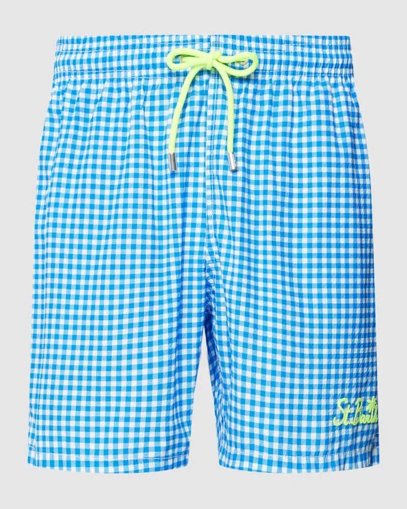 MC2 Saint Barth Badehose mit Allover-Muster Modell 'GUSTAVIA Blau