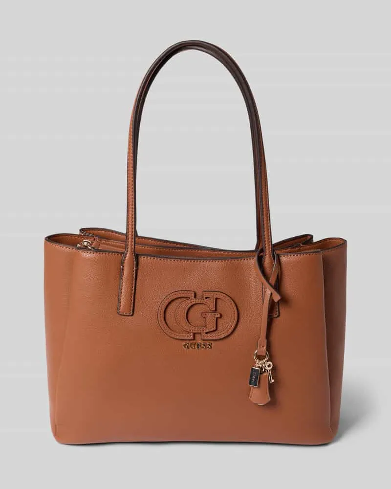Guess Tote Bag in Leder-Optik Modell 'Isola Cognac