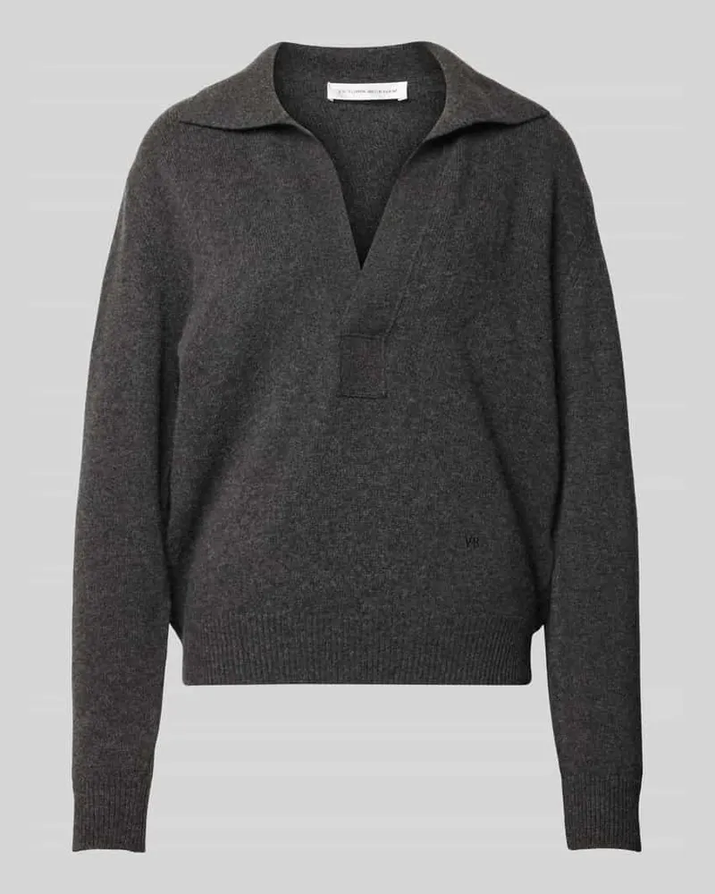 Victoria Beckham Relaxed Fit Pullover aus Woll-Mix Mittelgrau