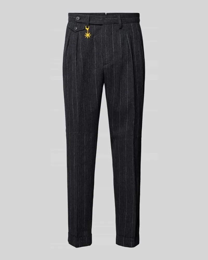 Manuel Ritz Hose mit Umschlag und Gesäßtaschen Marine