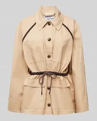 Baum und Pferdgarten Jacke mit Brusttaschen Beige