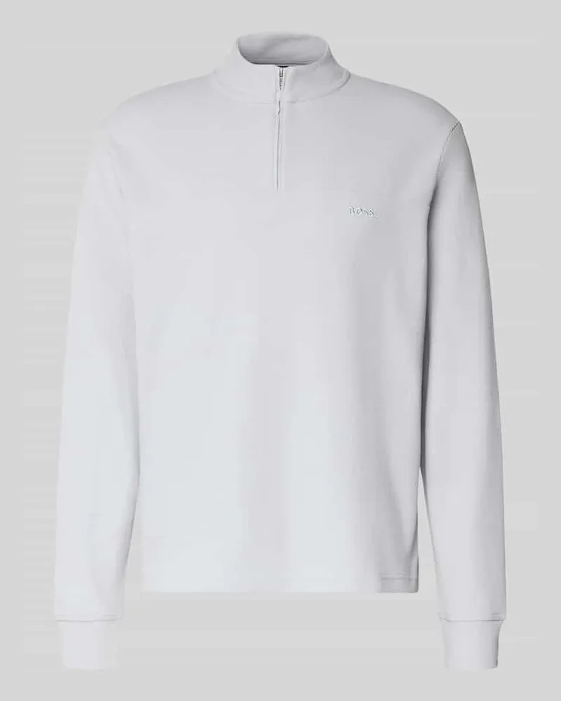 HUGO BOSS Regular Fit Sweatshirt aus Baumwoll-Mix Modell 'PE_HIVE Hellgrau