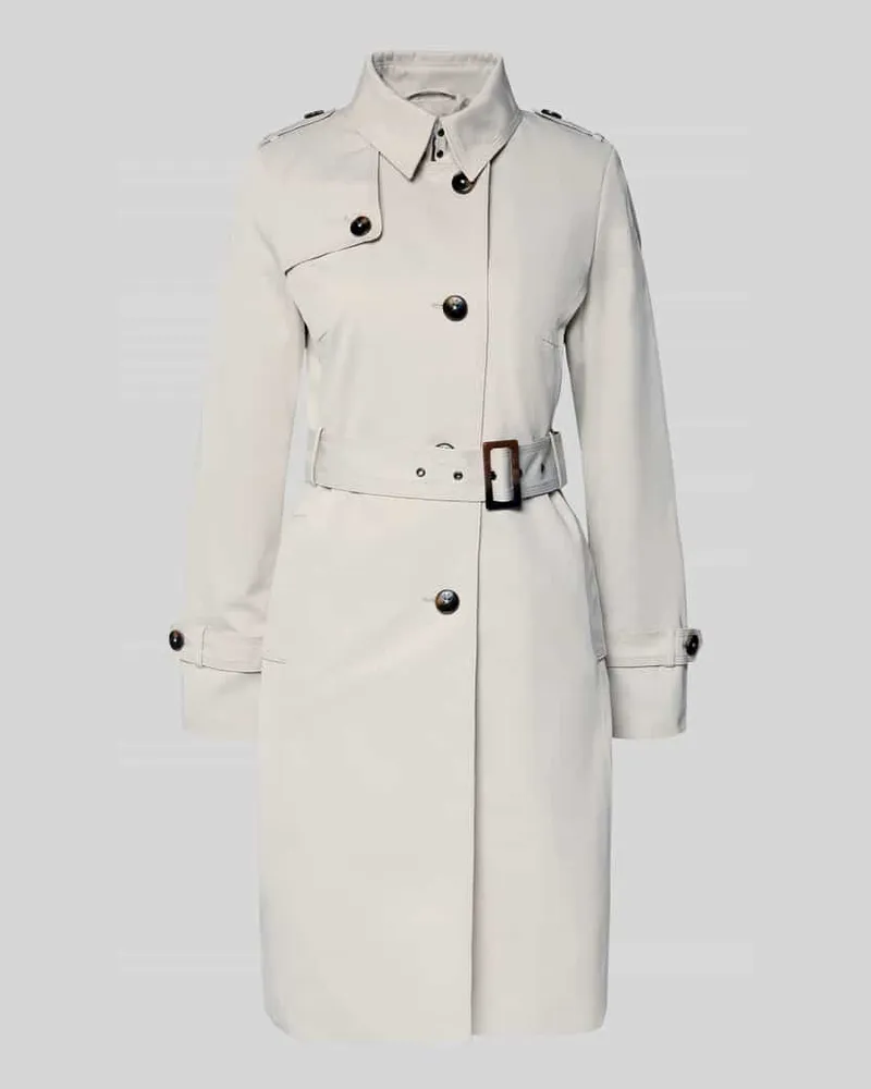 JAKE*S Mantel mit Stoffgürtel Offwhite