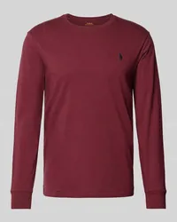 Ralph Lauren Regular Fit Longsleeve mit Label-Stitching Bordeaux