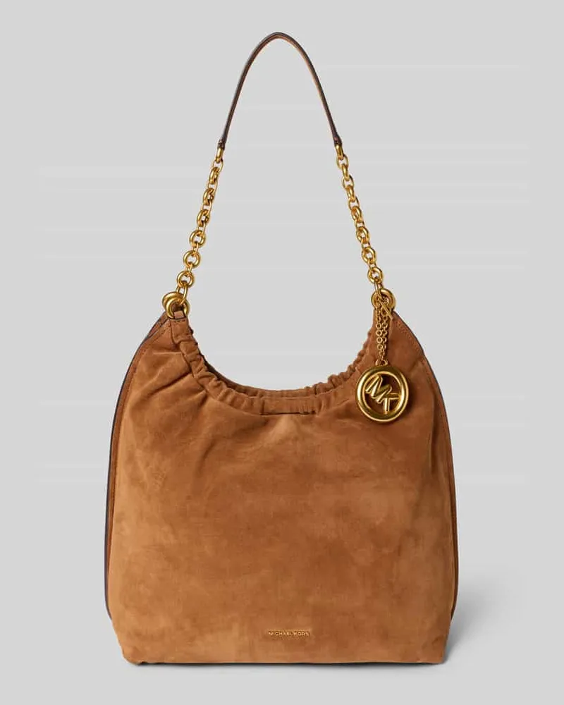Michael Kors Handtasche aus Leder mit Label-Applikation Modell 'INDIE Cognac