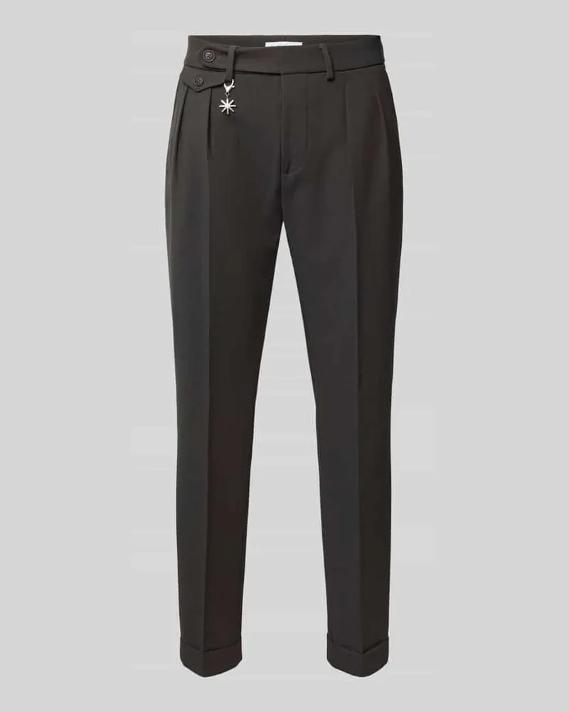Manuel Ritz Slim Fit Hose mit Viskose-Anteil Dunkelbraun
