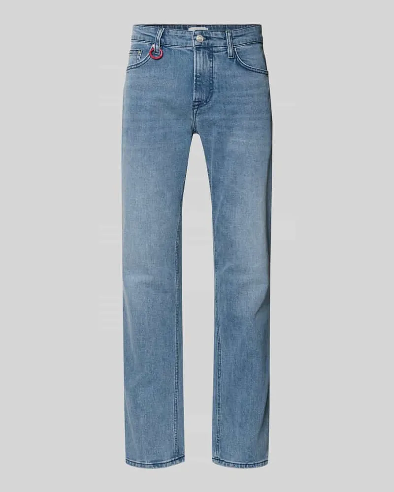 JOOP! Straight Fit Jeans mit Logo-Detail Modell 'Mitch Jeansblau