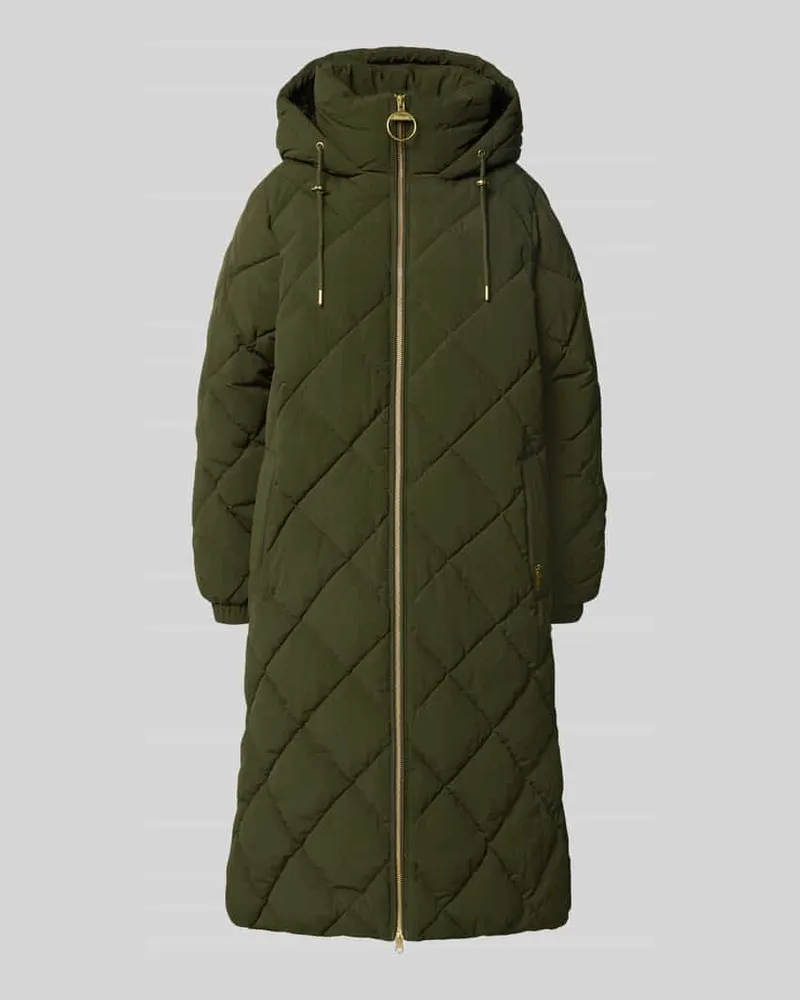 Barbour Regular Fit Steppmantel in leichter Crinkle-Optik Modell 'KIRKTON Khaki