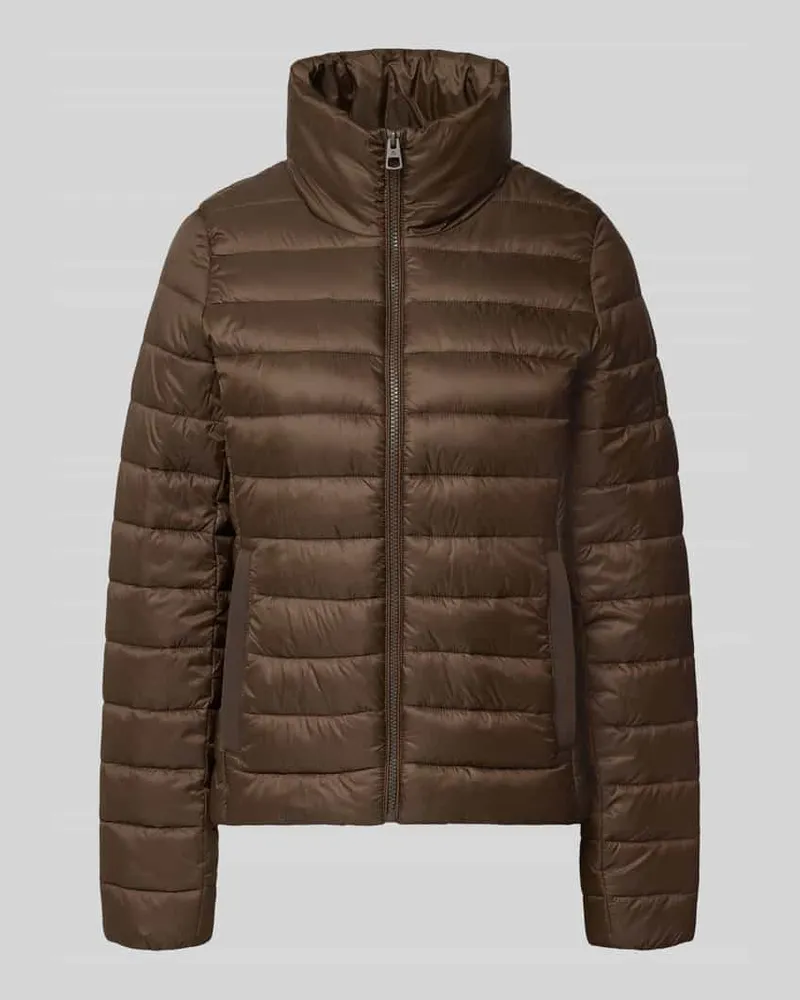 Marc O'Polo Regular Fit Steppjacke mit Stehkragen Dunkelbraun