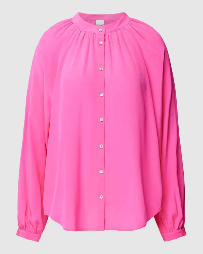 tonno e panna Seidenbluse in unifarbenem Design Modell 'Birteton Pink