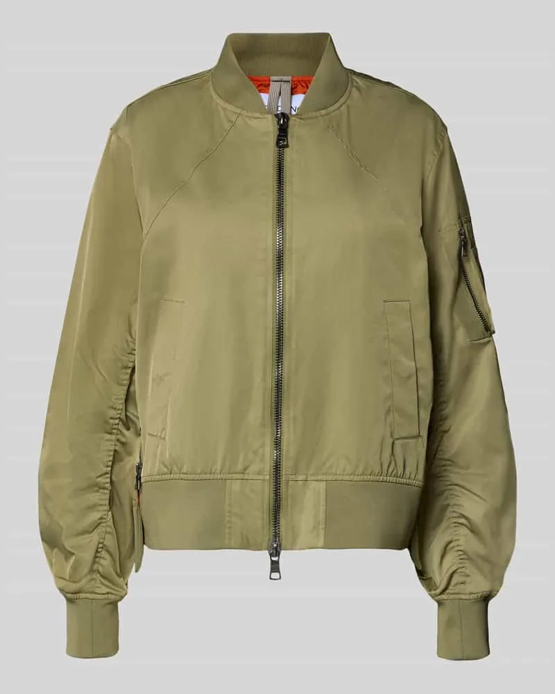 Blonde No. 8 Bomberjacke mit Reißverschlusstasche am Ärmel Oliv