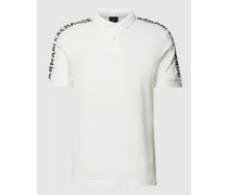 Poloshirt mit Label-Schriftzug Modell 'Shoulder Piping