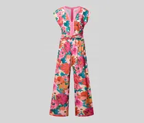 Jumpsuit im Allover-Look mit Knotendetail