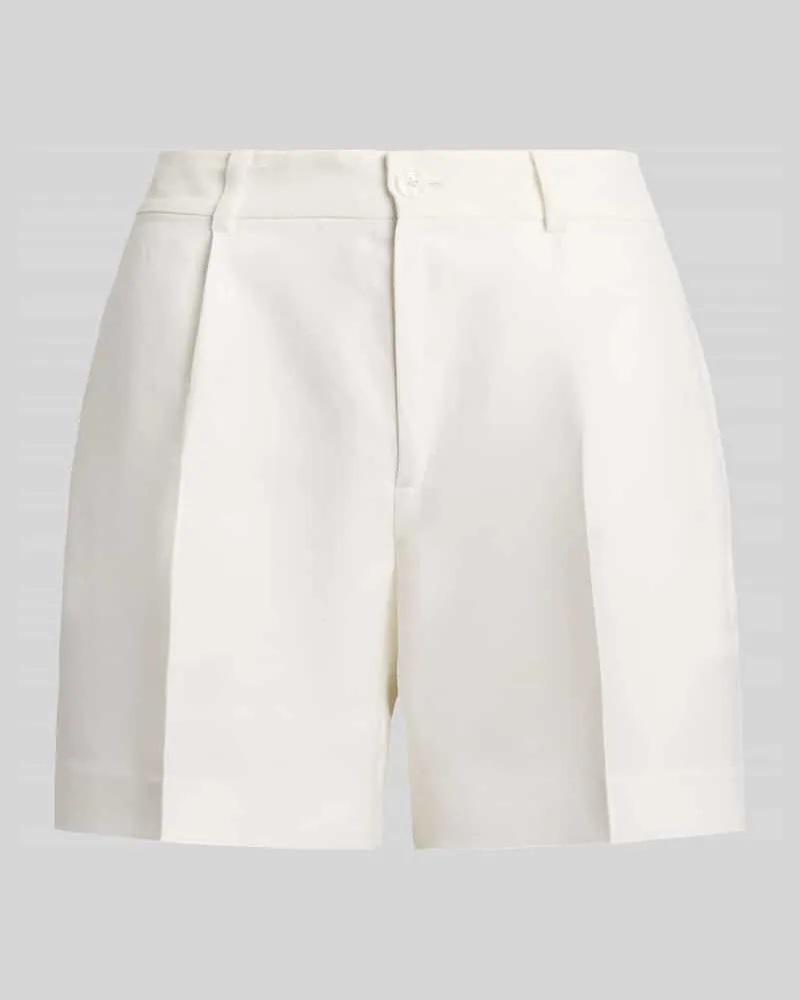 Ralph Lauren Regular Fit Shorts aus Leinen-Viskose-Mix Weiss