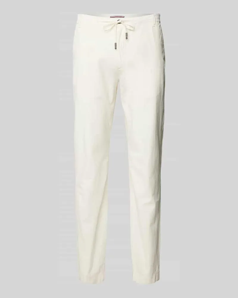 Tommy Hilfiger Relaxed Fit Stoffhose aus reiner Baumwolle Modell 'HARLEM Kitt
