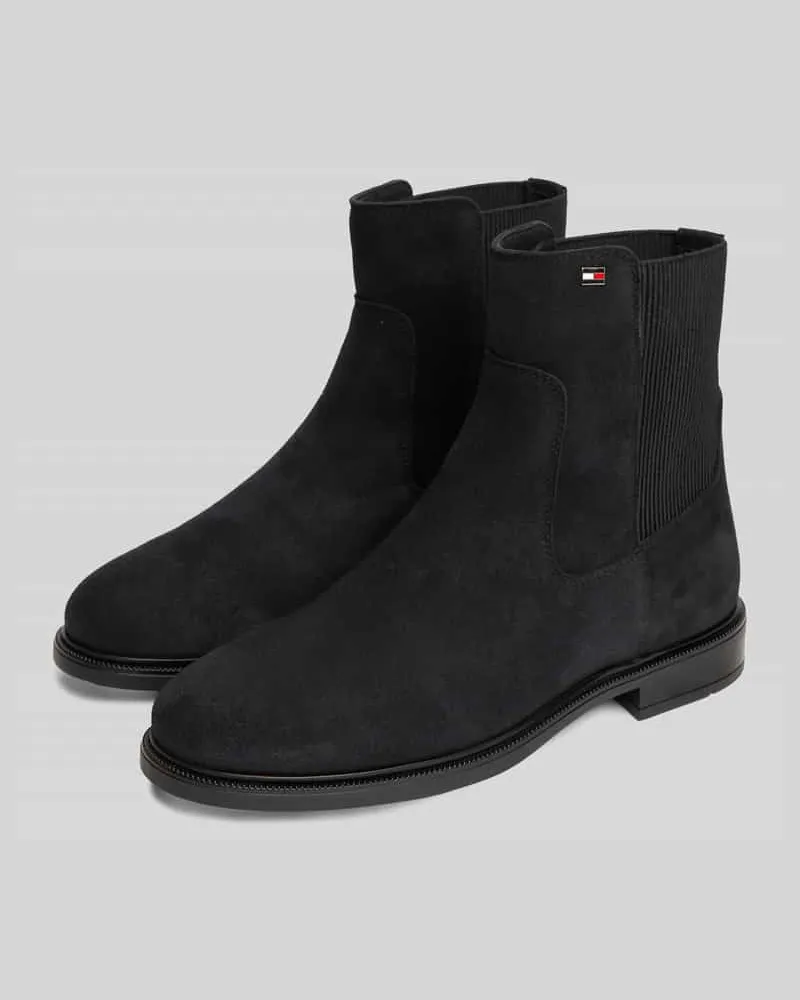 Tommy Hilfiger Chelseas aus echtem Leder mit Logo-Detail Dunkelblau