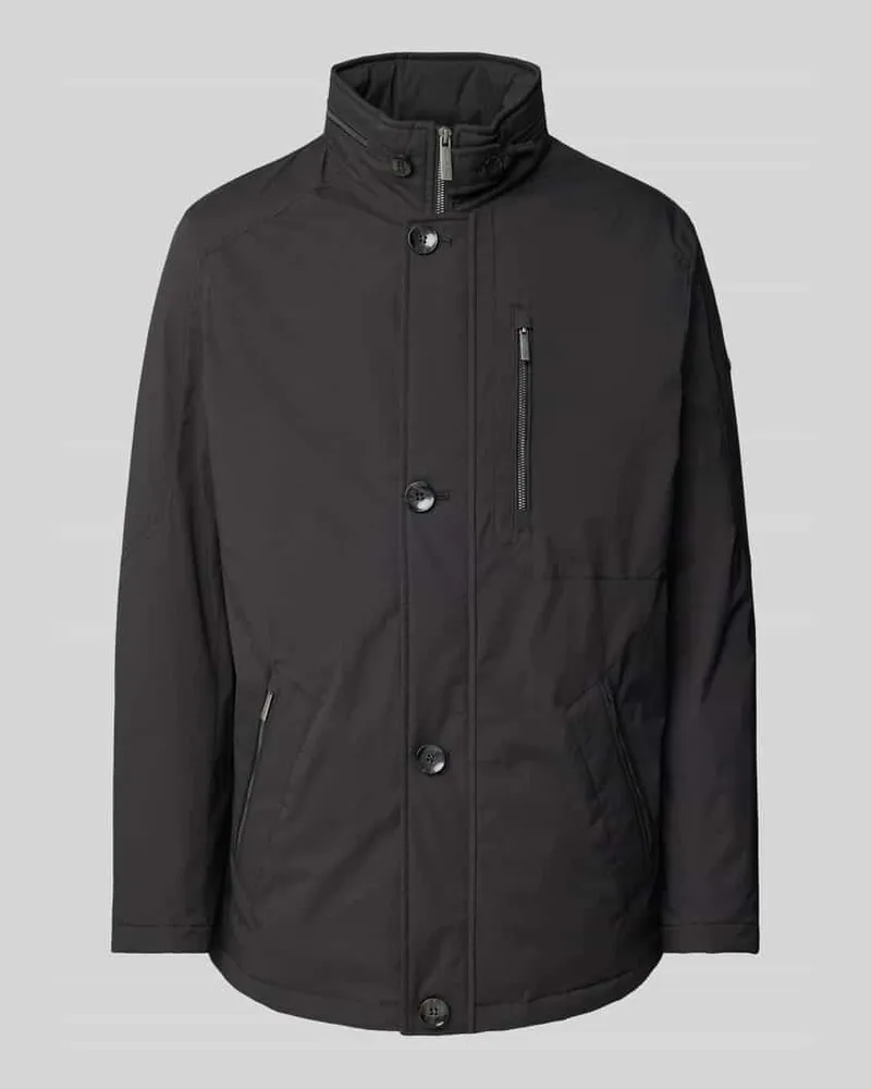 Bugatti Jacke mit Stehkragen Modell 'NOS Black