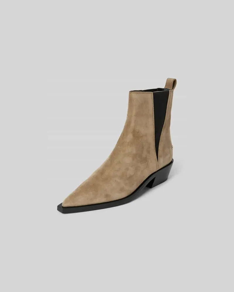 Anine Bing Chelsea Boots mit elastischen Einsätzen Taupe