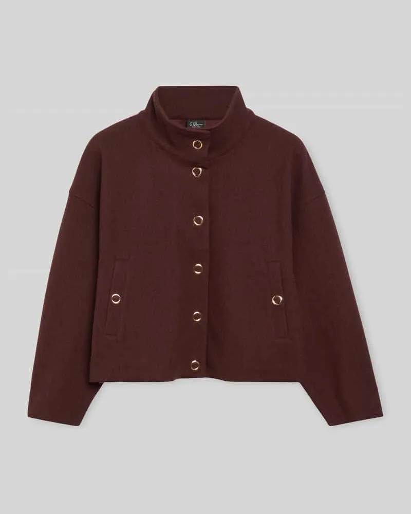 S.Oliver Kurzblazer mit Stehkragen Bordeaux
