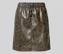 Minirock in Leder-Optik mit elastischem Bund