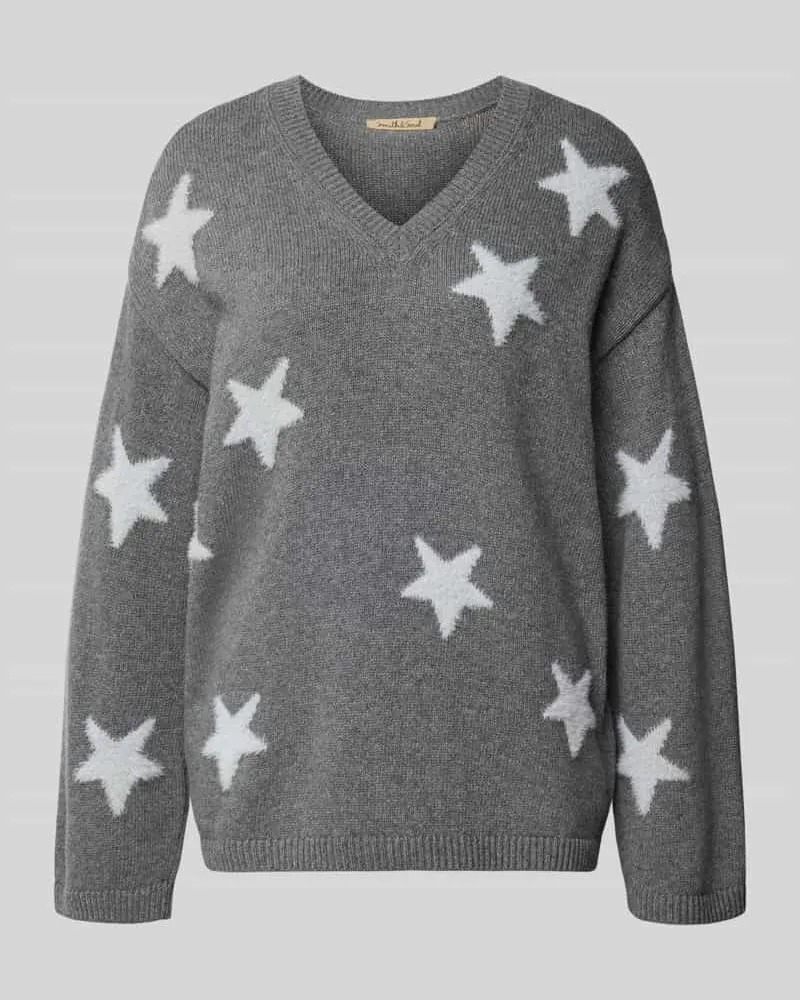 Smith & Soul Strickpullover mit gerippten Abschlüssen Mittelgrau