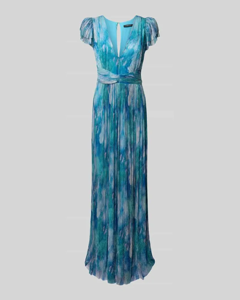Swing Abendkleid mit Taillenpasse Ocean
