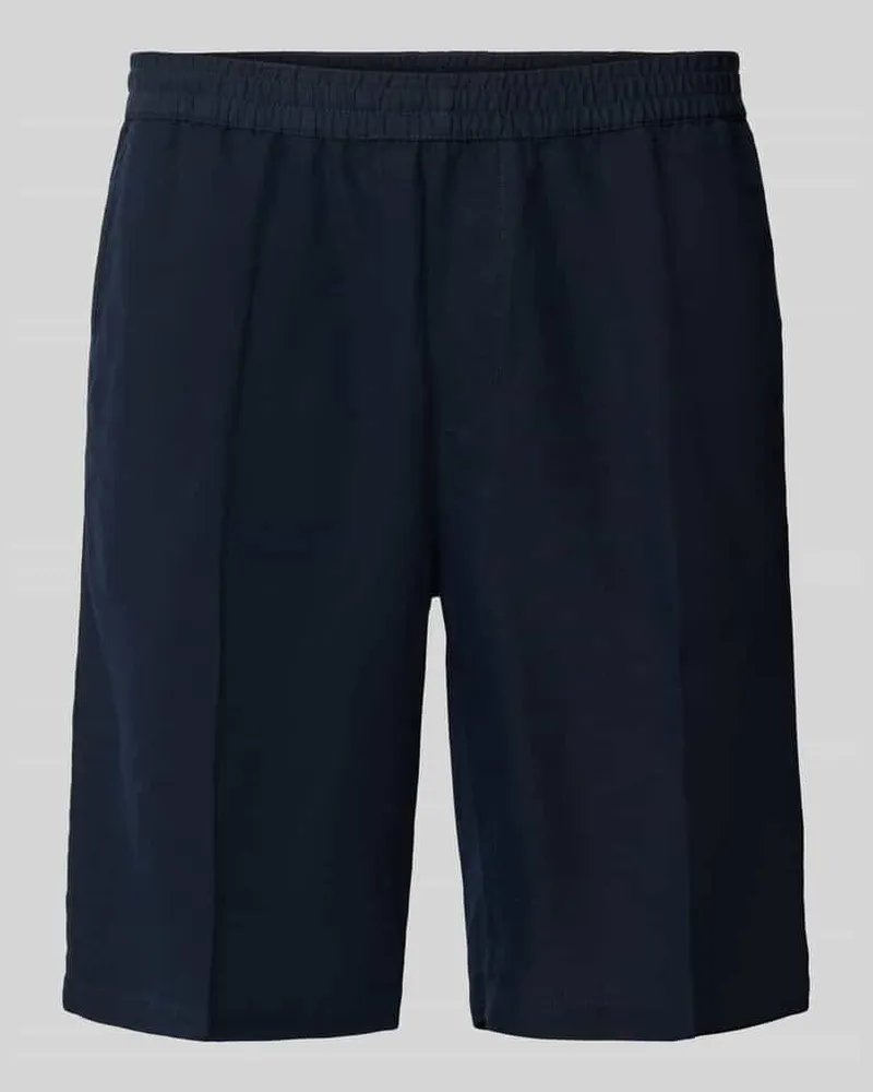 Filippa K Straight Fit Shorts aus Leinen-Mix Marine