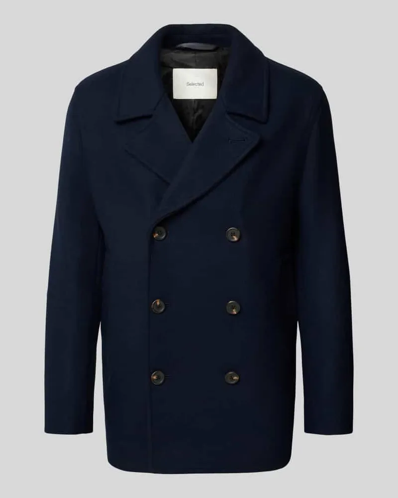 Selected Homme Regular Fit Jacke aus Woll-Mix Modell 'ARCHIVE Dunkelblau