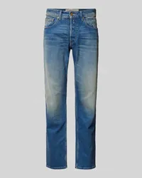 Replay Straight Fit Jeans im 5-Pocket-Design Modell 'GROVER Jeansblau