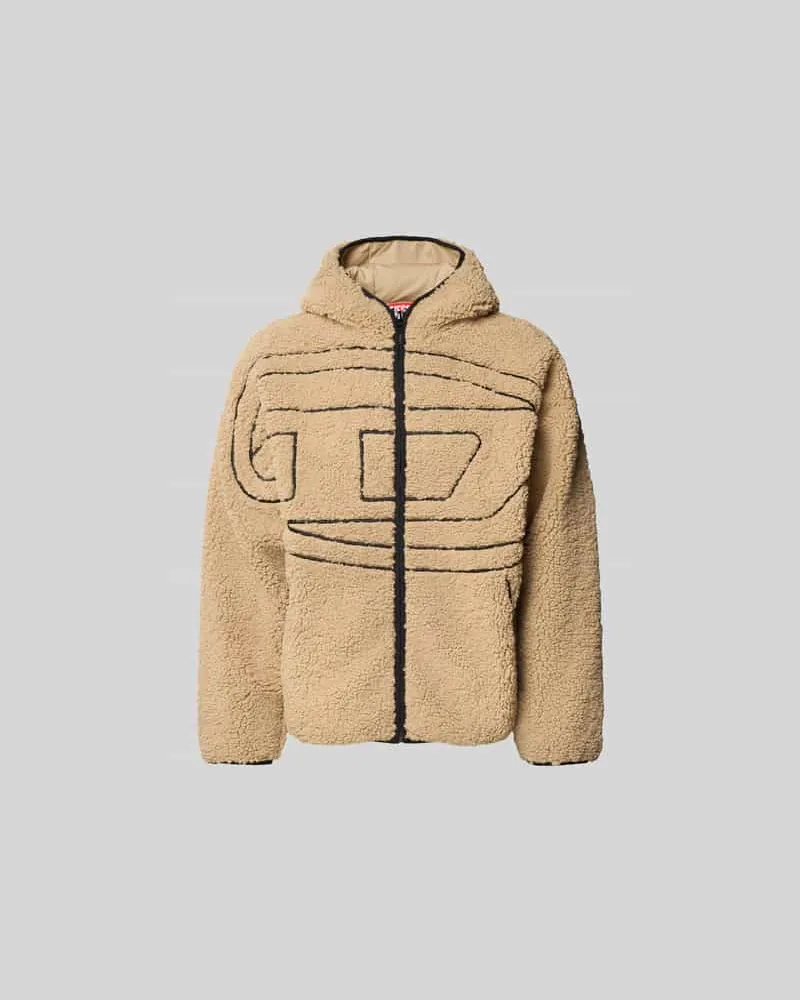 Diesel Strickjacke mit Kapuze Beige