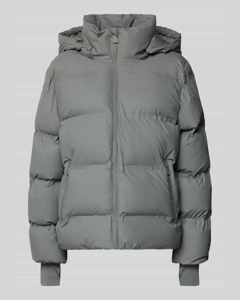 Neo Noir Steppjacke mit Reißverschlusstaschen Hellgrau