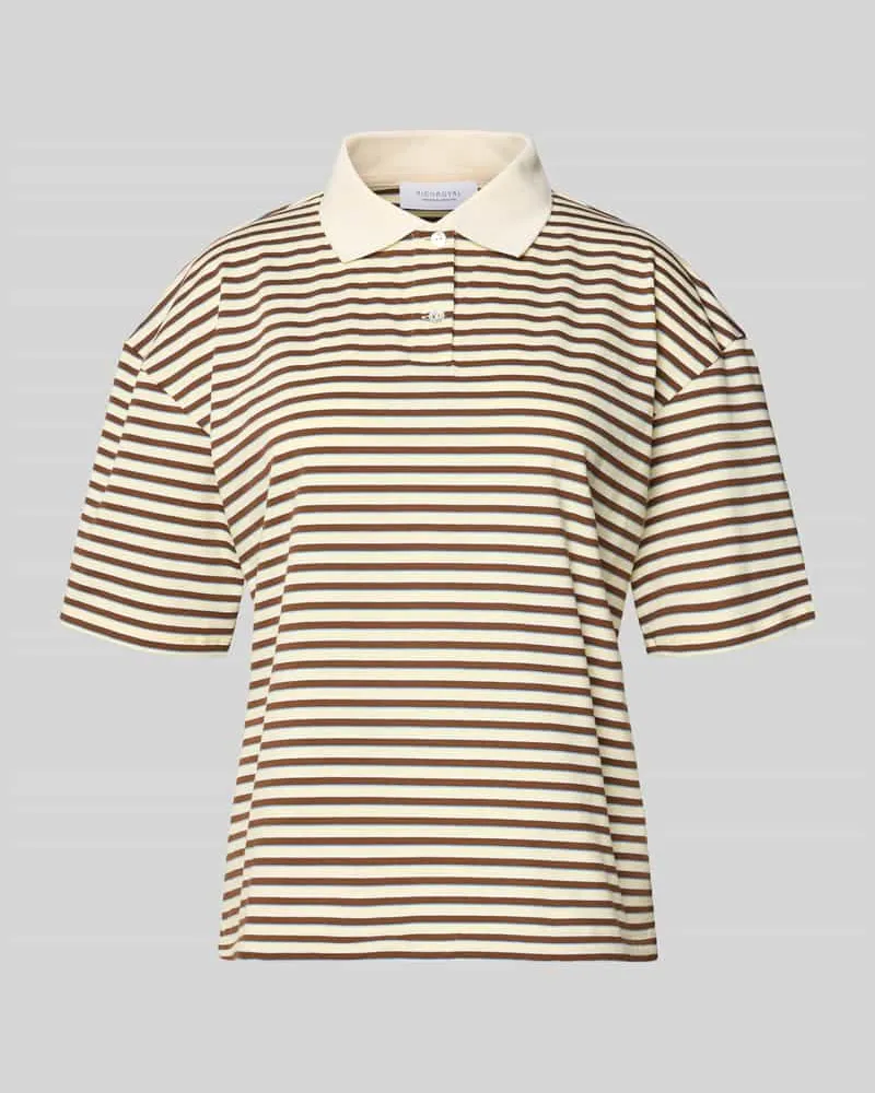 Rich&Royal Relaxed Fit Poloshirt im Allover-Look Hellgelb