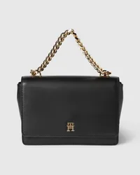 Tommy Hilfiger Handtasche in unifarbenem Design mit Label-Detail Black