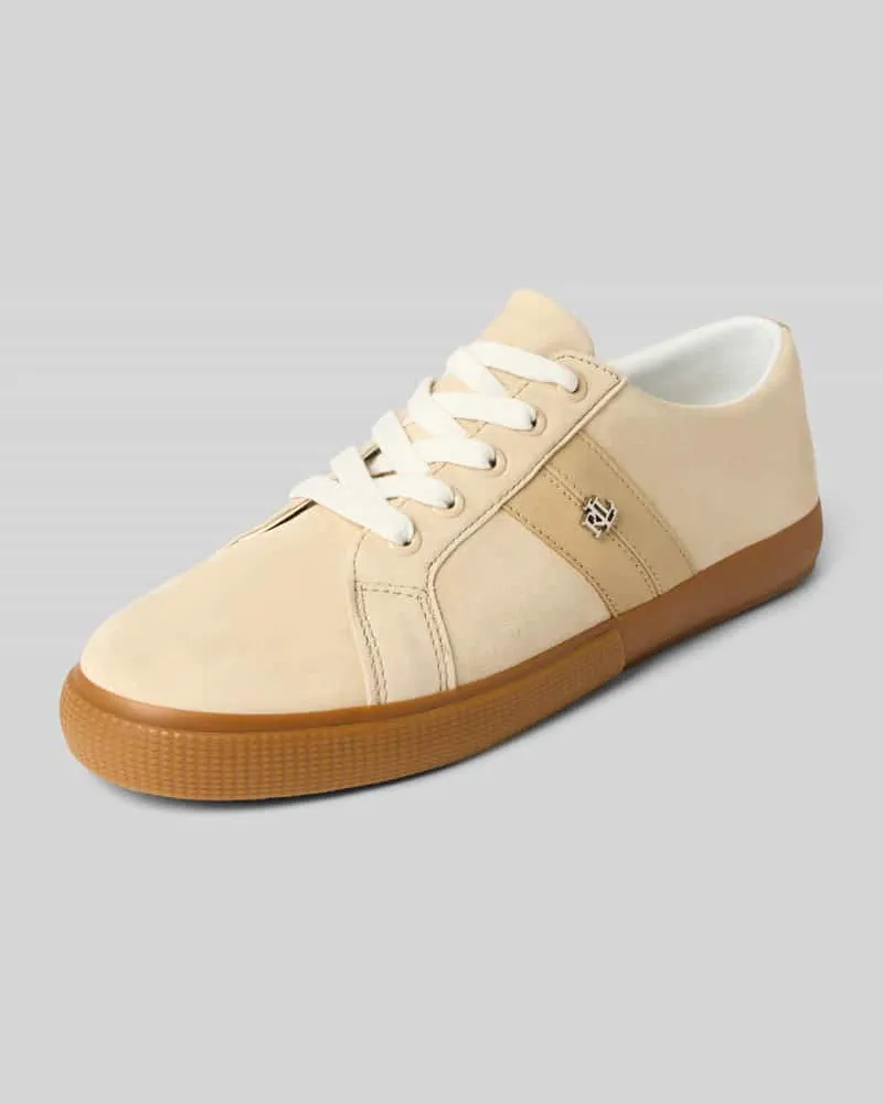 Ralph Lauren Sneaker aus Leder mit Label-Applikation Modell 'JANSON II Sand